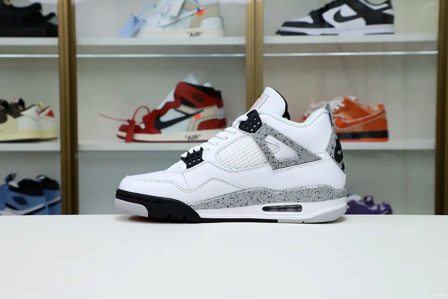 Kimikick White Jordan 4 Retro Air Cement 0519